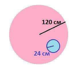 12. найдите площадь заштрихованной части, если радиус большего круга - 12 дм, а длина окружности кру