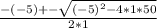 \frac{-(-5)+-\sqrt{(-5)^2-4*1*50} }{2*1}