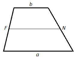 Втрапеции abcd проведена средняя линия fn, fn=12 см. найдите основания трапеции, если меньшее основа
