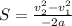 S=\frac{v_{2}^{2}-v_{1}^{2}}{-2a}