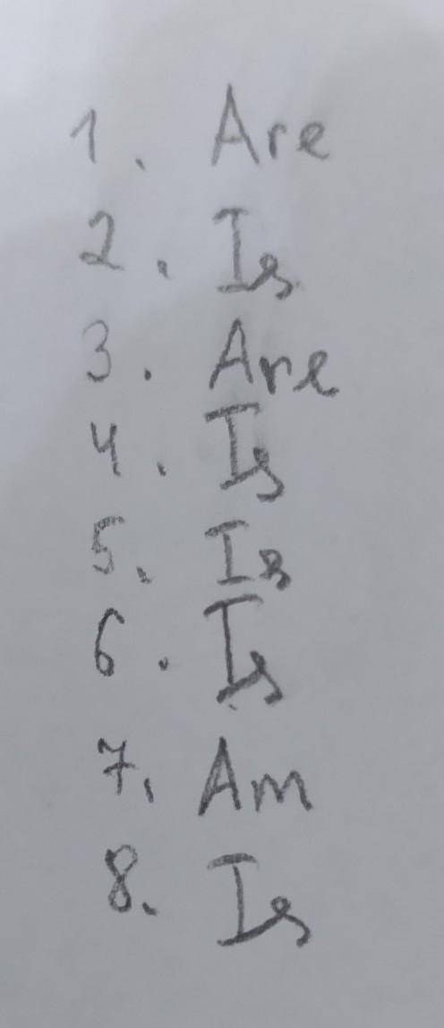 13. fill in am”, “is”, “are”.1.4.. they from mexico? 2. who from china? 3.6. her parents doctors? 4