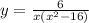 y = \frac{6}{x( {x}^{2} - 16)}
