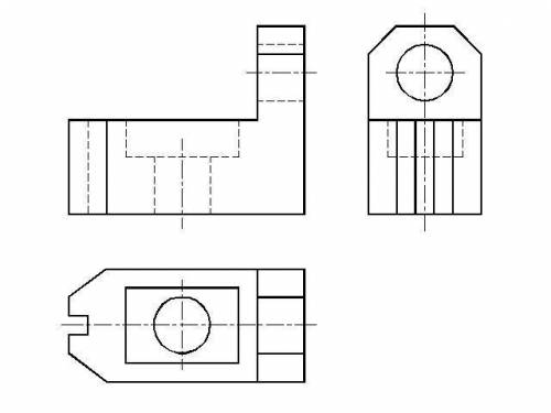 Нарисуйте 3 вида (спереди, сверху и слева)
