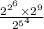 \frac{ {2}^{ {2}^{6} } \times {2}^{9} }{ {2}^{ {5}^{4} } }