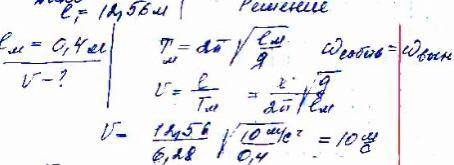 Решите определи, при какой скорости поезда маятник длиной 22 см, подвешенный в вагоне, особенно сил