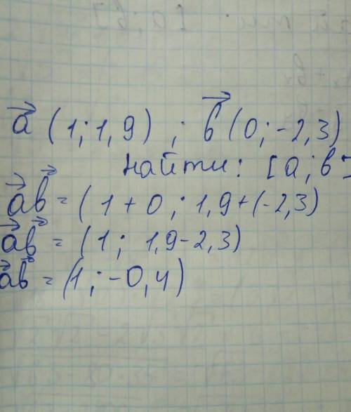 Даны векторы а=(1; 1; 9; ) в=(0; -2; 3). найти [а; в]​ ,
