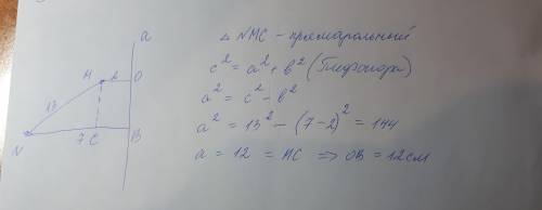 Точки м и n лежат по один бок от прямой а. из этих точек до прямой а прямой проведено перпендикуляры