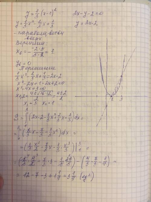 Определите площадь фигуры ограниченной линиями