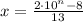 x=\frac{2\cdot10^n-8}{13}