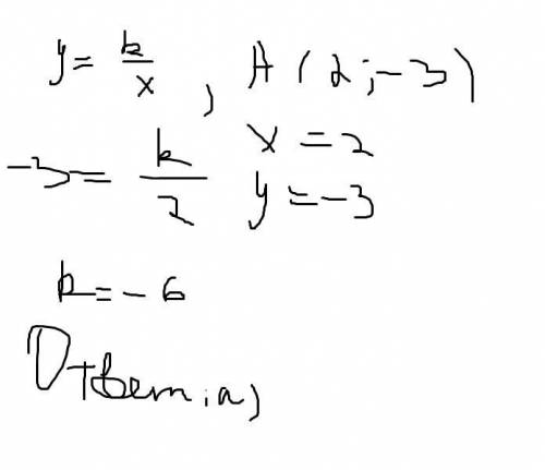1. найдите значение коэффициента k, если известно, что график функцииу = k/х проходит через точку с