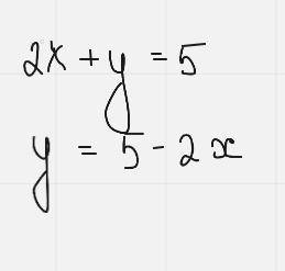 Выразите переменную y через переменную x в выражение 2 икс плюс игрек равно 5​