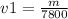 v1 = \frac{m}{7800}