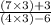 \frac{(7 \times 3) + 3}{(4 \times 3) - 6}