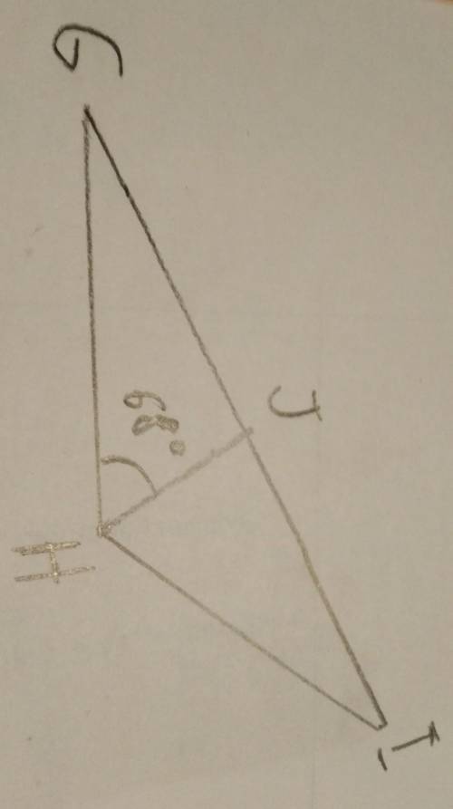 Не игнорьте 1 дан треугольник gih. jh — биссектриса угла ihg. вычисли угол ihg, если ∢ghj=68°. ∢i