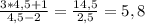 \frac{3*4,5+1}{4,5-2}=\frac{14,5}{2,5} =5,8