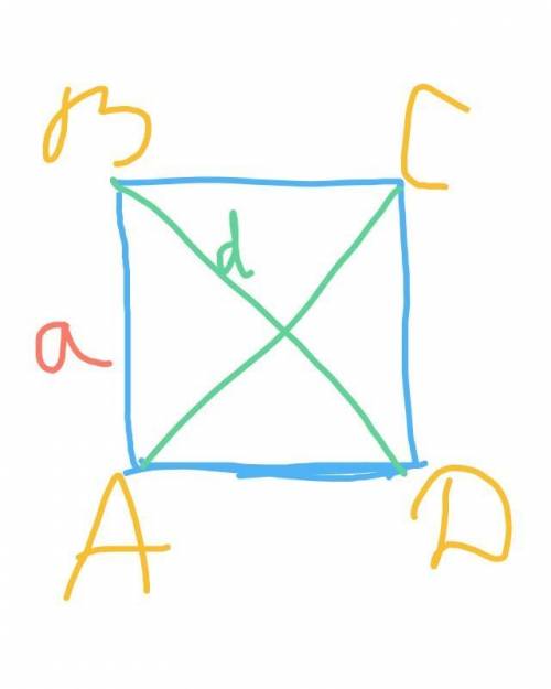 Найдите диагональ квадрата если его площадь равна 3см2​