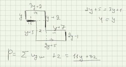 Запиши периметр данной фигуры в виде многочлена (суммы букв и чисел). периметр данной фигуры p= . (