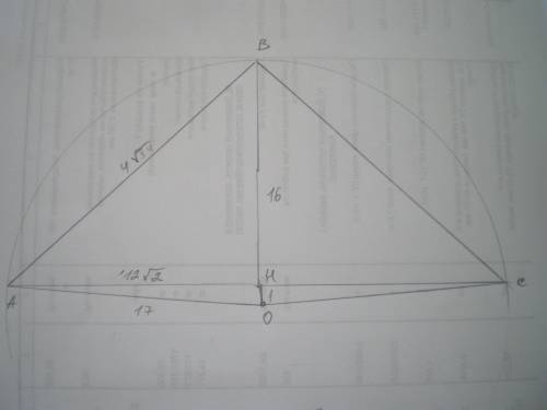 Равнобедренный треугольник с высотой, проведенной к основанию и равной 16 см, вписан в окружность ра