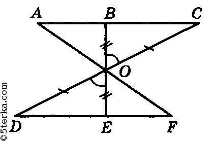 На рисунке 95 oc=od ob=oe дакожите что ab=ef объясните измерения ширины озёр ​
