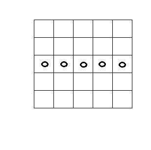 Дан квадрат 5 на 5. если в его ячейки разложить бусины так, что в каждом квадрате 3 на 3 будет ровно