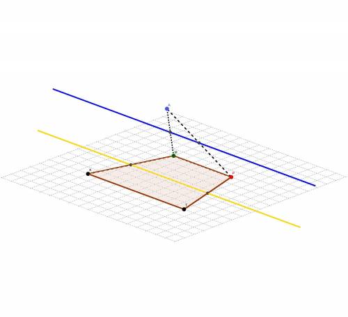Точка 0 не принадлежит плоскости равнобедренной трапеции кмpt (kt || mp). как расположены прямые, од