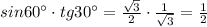 sin60 ^\circ \cdot tg30 ^\circ =\frac{\sqrt{3}}{2} \cdot \frac{1}{\sqrt{3} } =\frac{1}{2}