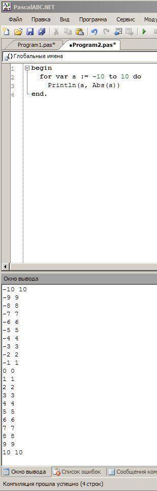 pascal abc net a) составьте программу, выводящую на экран числа от 1 до 10, а также квадраты и кубы