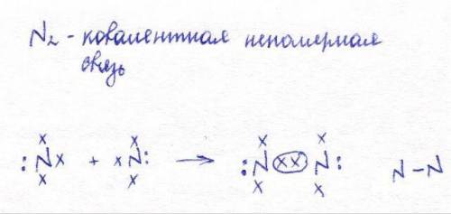 Какая связь образуется в молекуле n2? Укажите связи с диаграммы точек и крестов.​