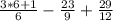 \frac{3*6+1}{6} - \frac{23}{9} + \frac{29}{12}