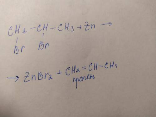 Назовите неизвестный продукт реакции:CH2Br- CHBr -СН3+Zn-ZnBr2+?а) бутанб) прогинВ) пропенг) пропан​