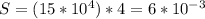 S=(15*10^4)*4=6*10^{-3}