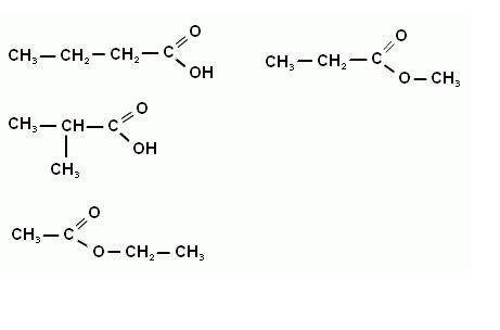 К какому классу веществ относится C4H8O2, если с NaOH реагирует только при нагревании? Составить стр