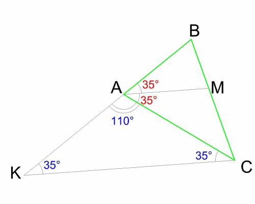 Через вершину С трикутника ABC проведено прямуЯка паралельна бісектрисі AM трикутника і перетинаєПря