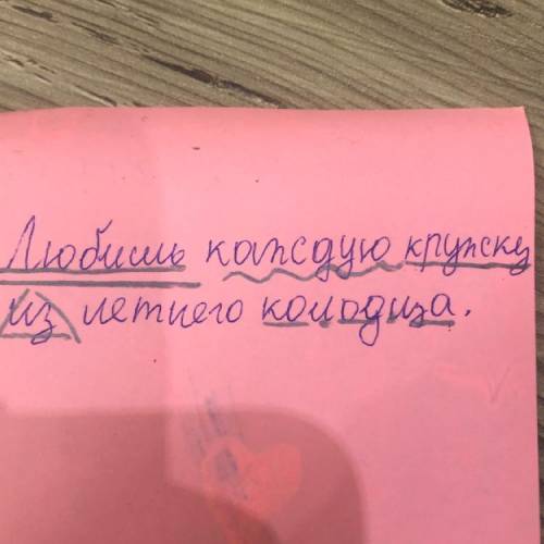 Синтаксический разбор предложения: Любишь каждую кружку из летнего колодца​