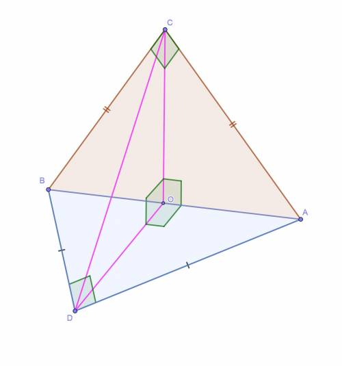 ОЧЕНЬ ЗАДАНИЯ Площини прямокутного трикутника ABC (∠C=90°) і рівнобедреного трикутника ABM (AM=BM) п