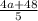 \frac{4a+48}{5}