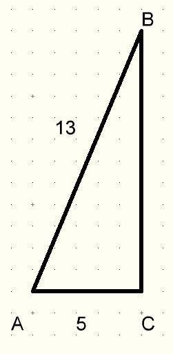 Знайти катет прямокутного трикутника якщо його гіпотенуза 13 см а другий катет 5 см