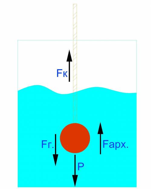 Які є сили діють на тіло , яке піднімають за мотузку з води