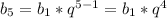 b_5=b_1*q^{5-1}=b_1*q^4