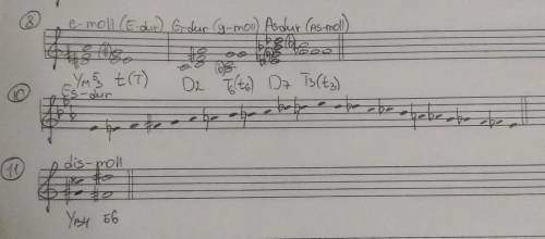 Очень нужно и важно... Задание 8)Задание 10. Написать хромматическую гамму Es dur.Задание 11. От зву