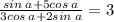 \frac{sin \: a + 5cos \: a}{3cos \: a + 2sin \: a} = 3