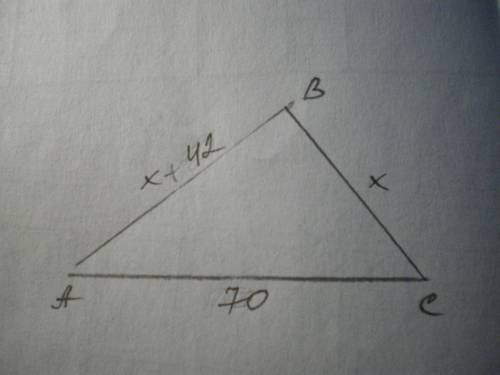 Периметр треугольника CBA равен 224 дм, одна из его сторон равна 70 дм. Определи две другие стороны