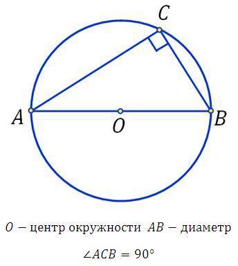 Одна из сторон треугольника около которого описана окружность является диаметр Какой это треугольник