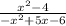 \frac{x^{2}-4}{-x^{2}+5x-6}