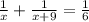 \frac{1}{x} +\frac{1}{x+9}=\frac{1}{6}