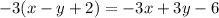 -3(x-y+2)=-3x+3y-6