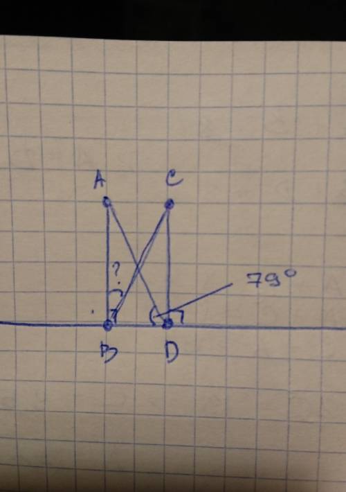 Точки A и C расположены по одну сторону от прямой, к которой от обеих точек проведены перпендикуляры
