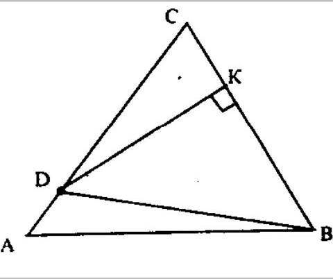 Серединный перпендикуляр к стороне ВС треугольника АВС пересекает сторону АС в точке D. Найдите AD,