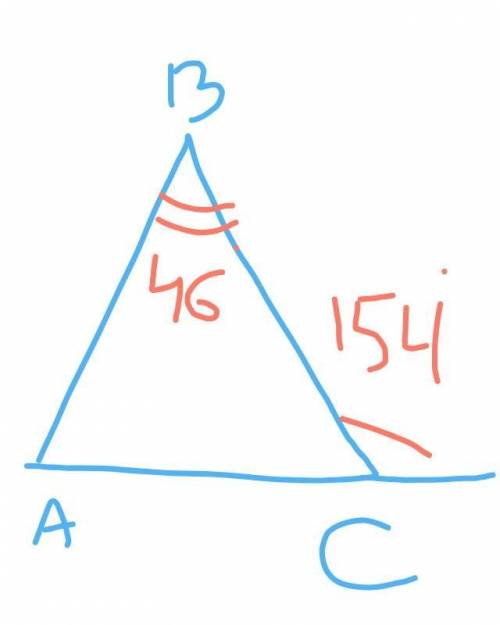 только условие)в треугольнике один из внутренних углов равен 46 градусов а один из внешних равен - 1
