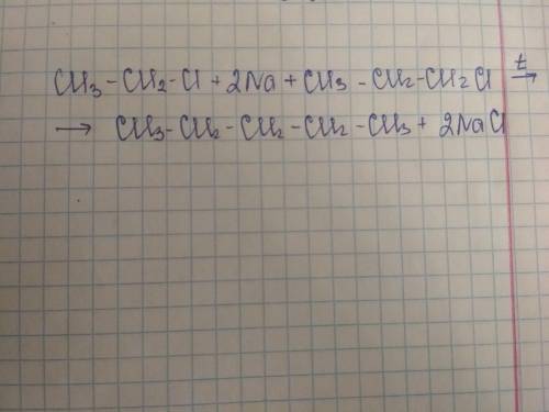 Напишите уравнение реакции получения С5Н12